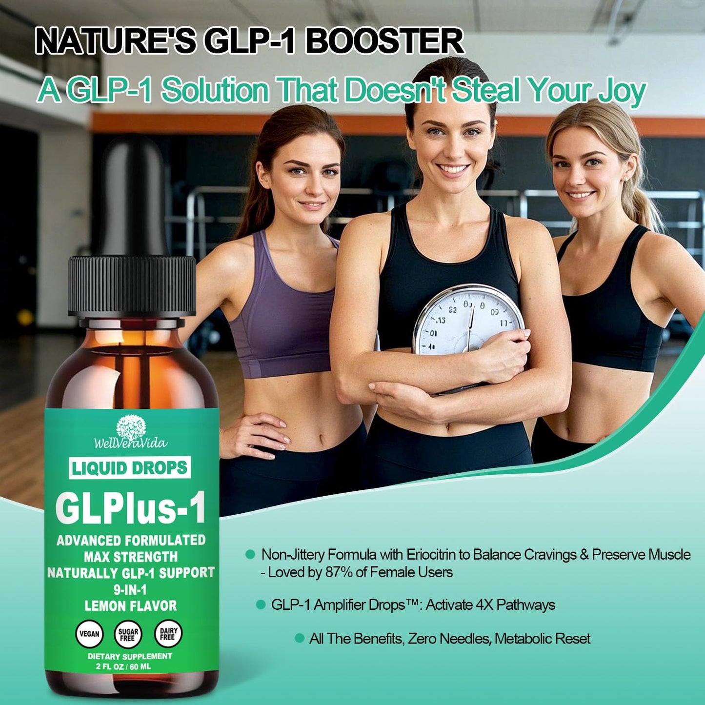 GLP-1 Liquid Drops — 6x Stronger Than Capsules | 9-in-1 GLP-1 Support