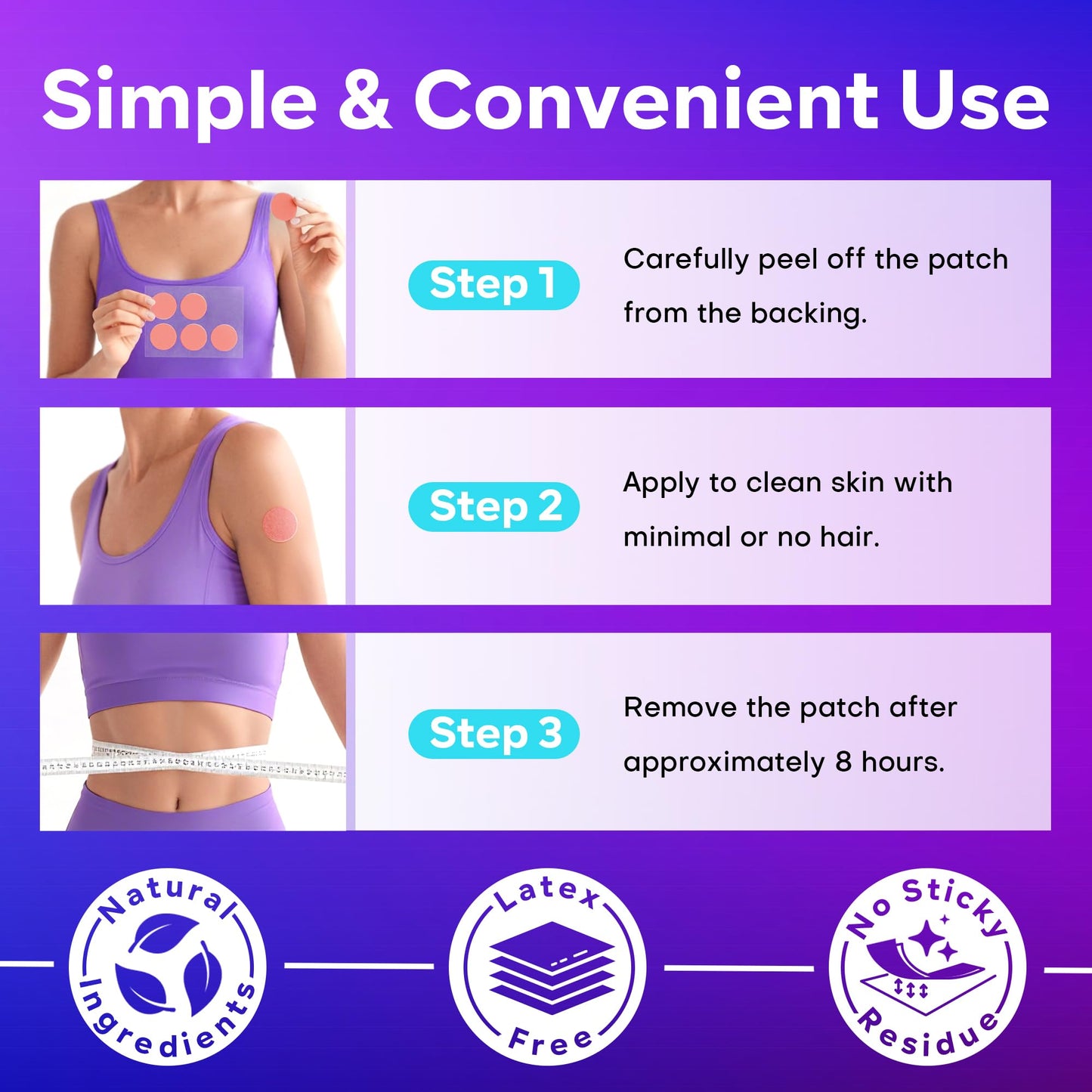 GLP-1 Patch for Women and Men – 8-Hour Absorption | 60 Patches