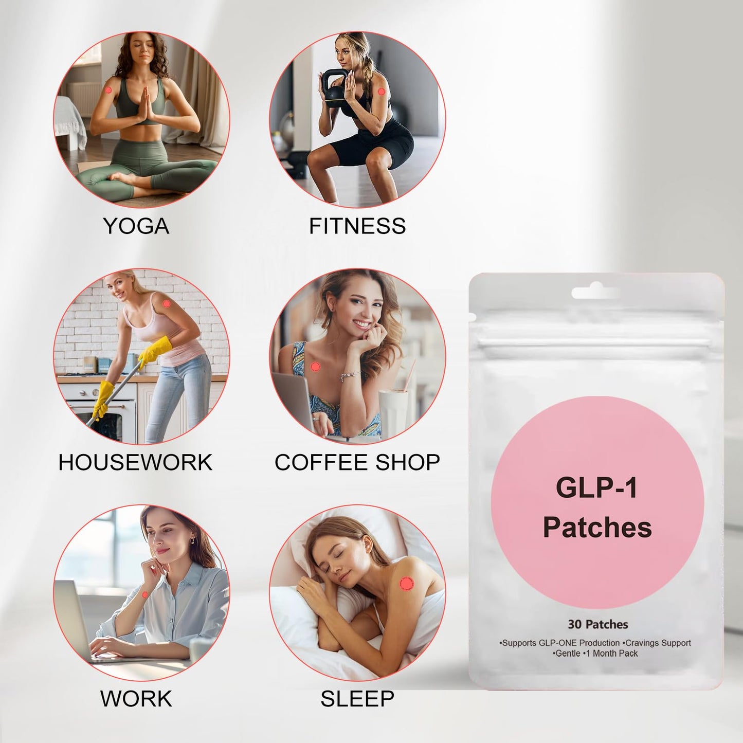 GLP-1 Patches for Men & Women – 30 Count Body Care