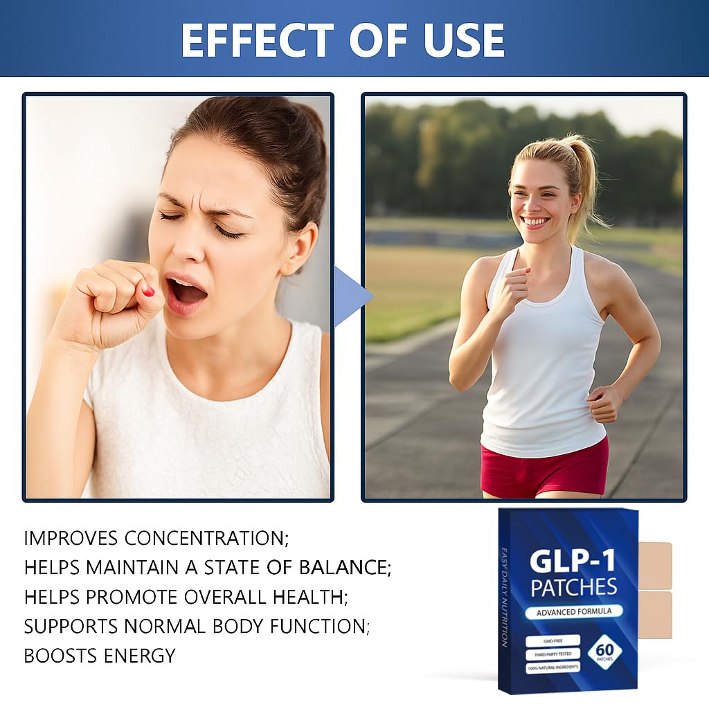 60 Count GLP-1 Patches for Women & Men | Natural Ingredients for Adults