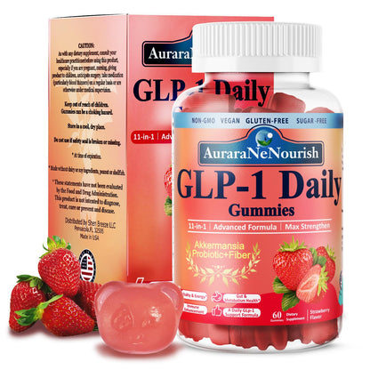 GLP-1 Probiotic Gummies for Weight Management | Akkermansia, Berberine, Cinnamon & Green Tea