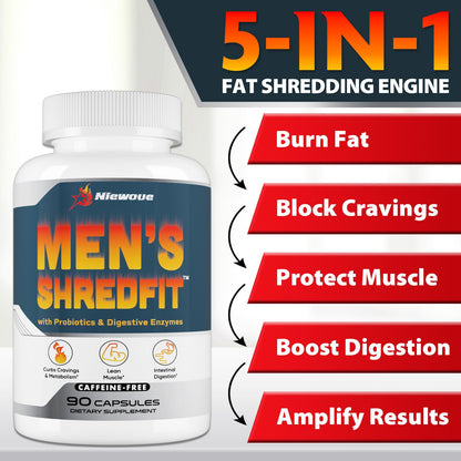 Thermogenic Fat Burner for Men – GLP-1 Weight Loss, Appetite Suppressant & Metabolism Booster – 90 Capsules