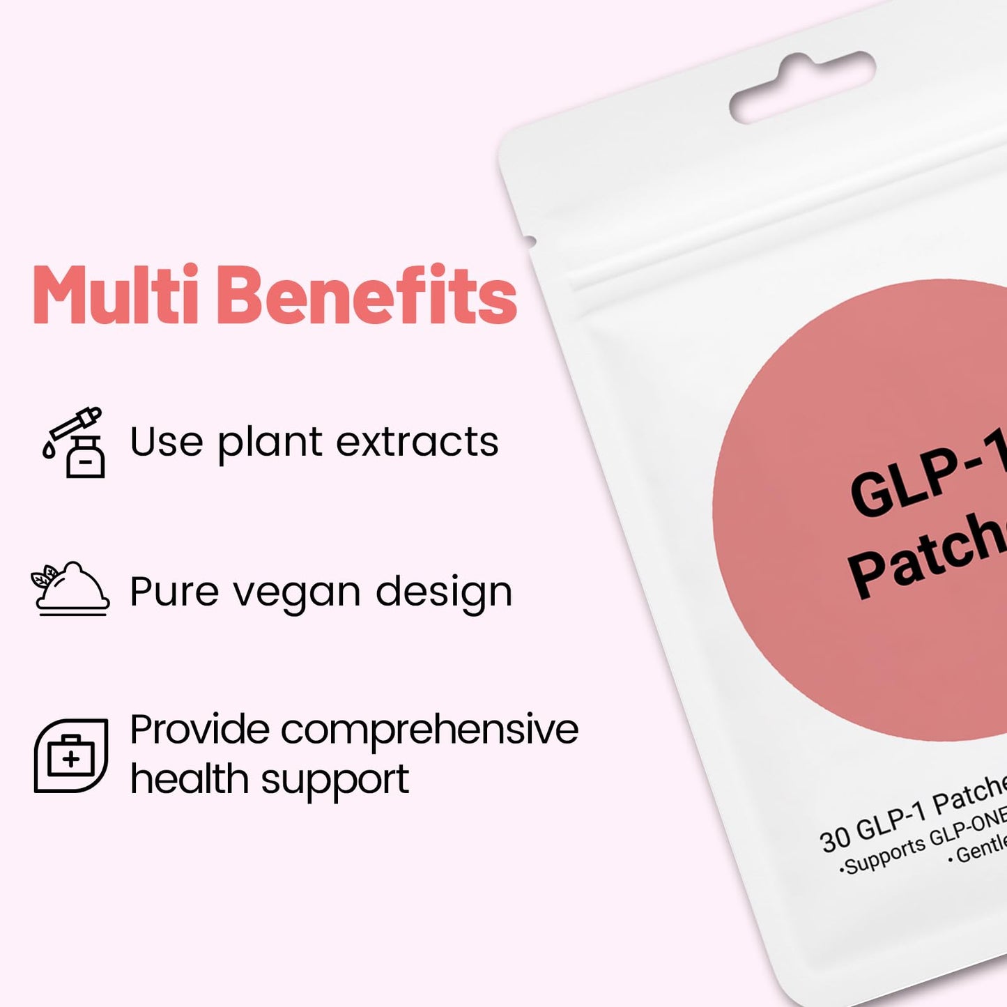 GLP-1 Wellness Patches — Natural Plant Ingredients for Women’s Health & Wellness (30 Count)