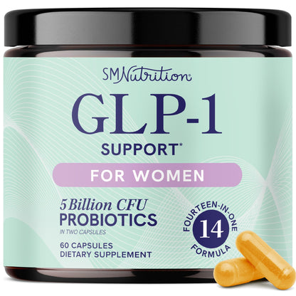 GLP-1 Support for Women | Nutritional Support with Probiotics, Berberine, Cinnamon & More | GLP 1 Supplement for Healthy GLP1 Activity, Digestive Health & Metabolic Balance | Non-GMO | 60 Ct.