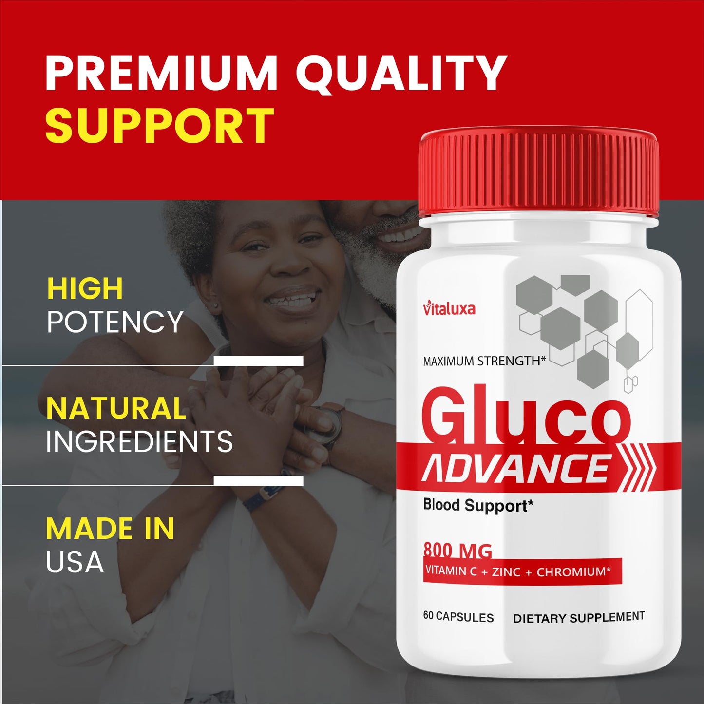 Gluco Advance Capsules (2 Pack) – Blood Support & Joint Health, 120 Ct
