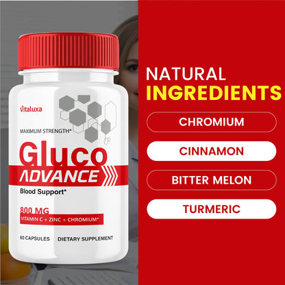 Gluco Advance Capsules (2 Pack) – Blood Support & Joint Health, 120 Ct