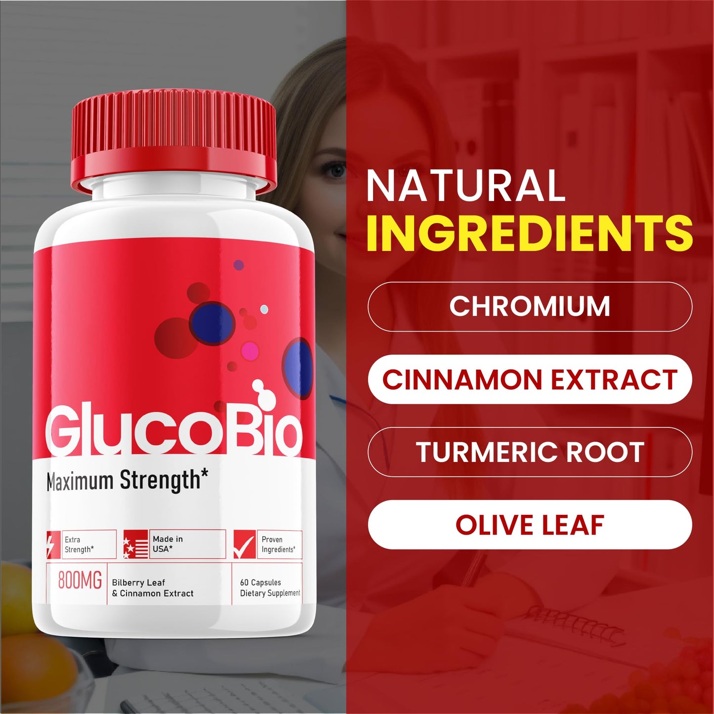 Glucobio Capsules – Official Gluco Bio Support Supplement (60 Capsules)