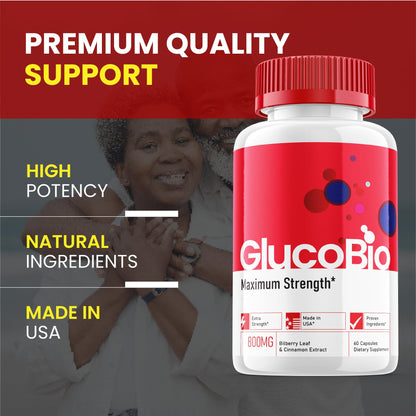 Glucobio Capsules – Official Gluco Bio Support Supplement (60 Capsules)