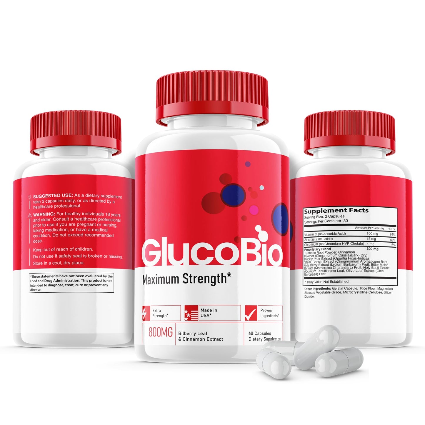 Glucobio Capsules – Official Gluco Bio Support Supplement (60 Capsules)