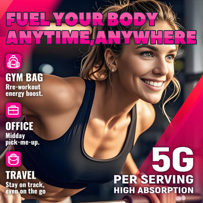 GlucoBio Creatine Monohydrate Gummies – 5g per Serving, Raspberry