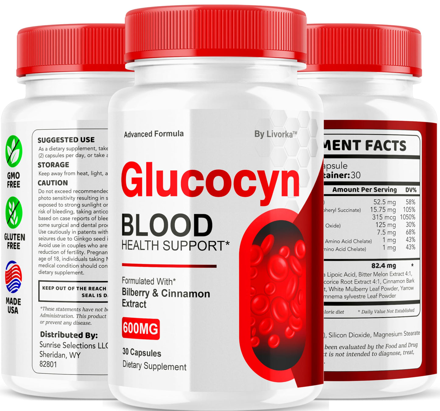 (2 Pack) Glucocyn Capsules – Glycogen Support, Official Glucocyn Supplement, 60 Capsules