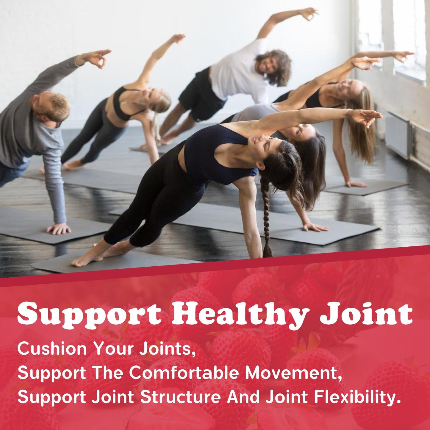 Glucosamine Chondroitin Gummies with MSM & Calcium – Joint Pain Relief & Cartilage Support (90 Count)