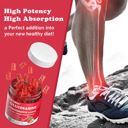 Glucosamine Chondroitin Gummies with MSM & Calcium – Joint Pain Relief & Cartilage Support (90 Count)