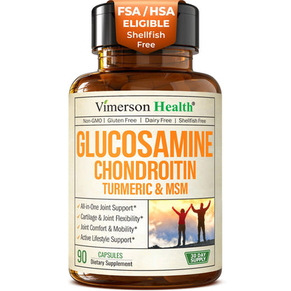 Glucosamine Chondroitin MSM 1500 mg | Joint Support for Cartilage & Flexibility | 90 Capsules