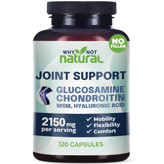 Why Not Natural Glucosamine Chondroitin, MSM, Joint Support Supplements | Knee Pain & Joint Health BritishVita | Premium UK Vitamins & Wellness Supplements