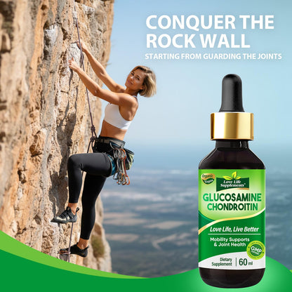 Love Life Supplements Glucosamine Chondroitin MSM Liquid Drops — High Absorption for Joints