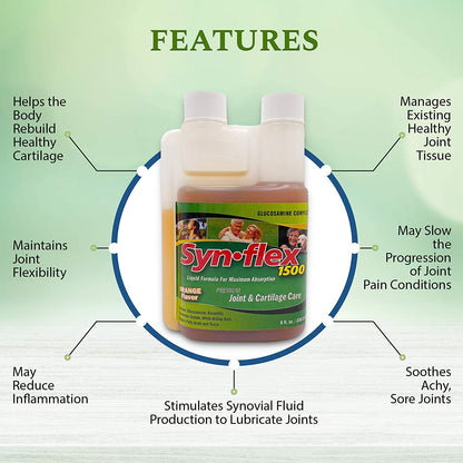 1500mg Liquid Glucosamine & Chondroitin - Orange Flavor - Joint & Cartilage Support (32 Day Supply)