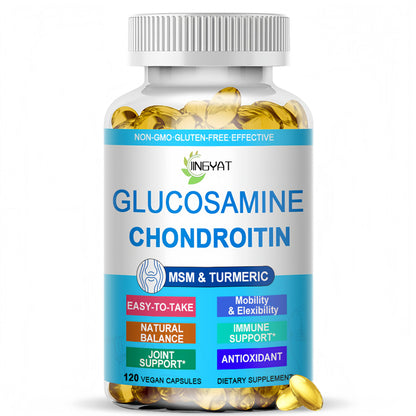 Glucosamine Chondroitin Softgels – High Absorption Joint Support with MSM & Turmeric | 120 Capsules