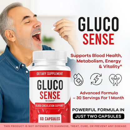 GlucoSense – Official GlucoSense Capsules | Maximum Strength 60 Capsules for 1 Month