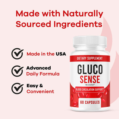 GlucoSense – Official GlucoSense Capsules | Maximum Strength 60 Capsules for 1 Month