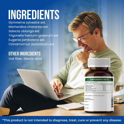 GlucoSuprs Hrx - Herbal Blend with Gymnema, Cinnamon & More | 60 Capsules