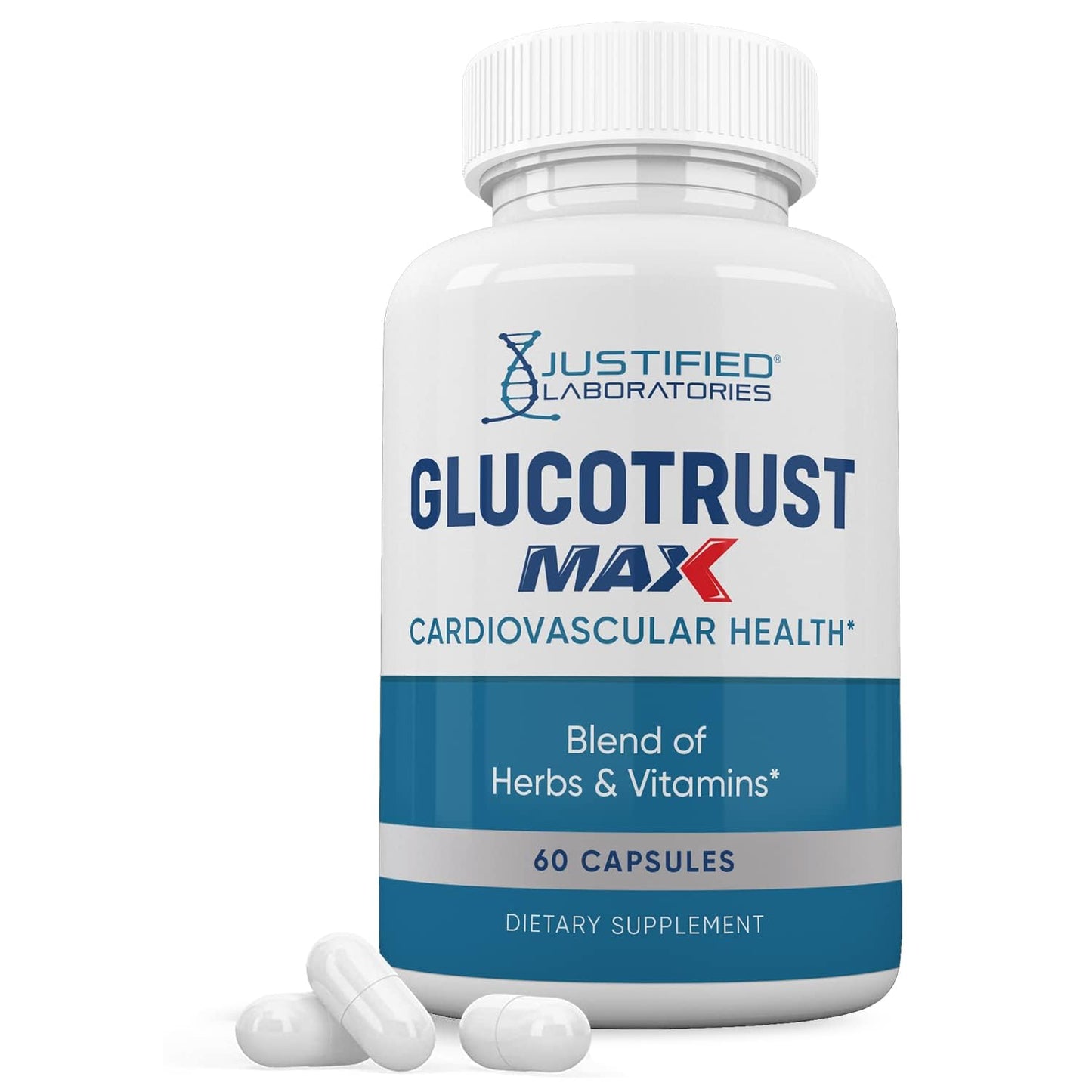 Justified Laboratories Glucotrust Max 1295MG Formula – 60 Capsules