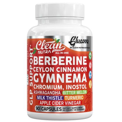 Clean Nutra Glucova – All-in-One Blood Sugar Support (90 Capsules)