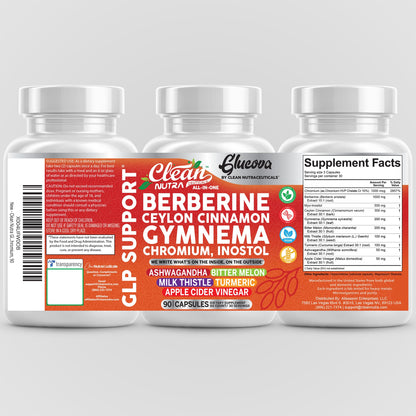 Clean Nutra Glucova – All-in-One Blood Sugar Support (90 Capsules)