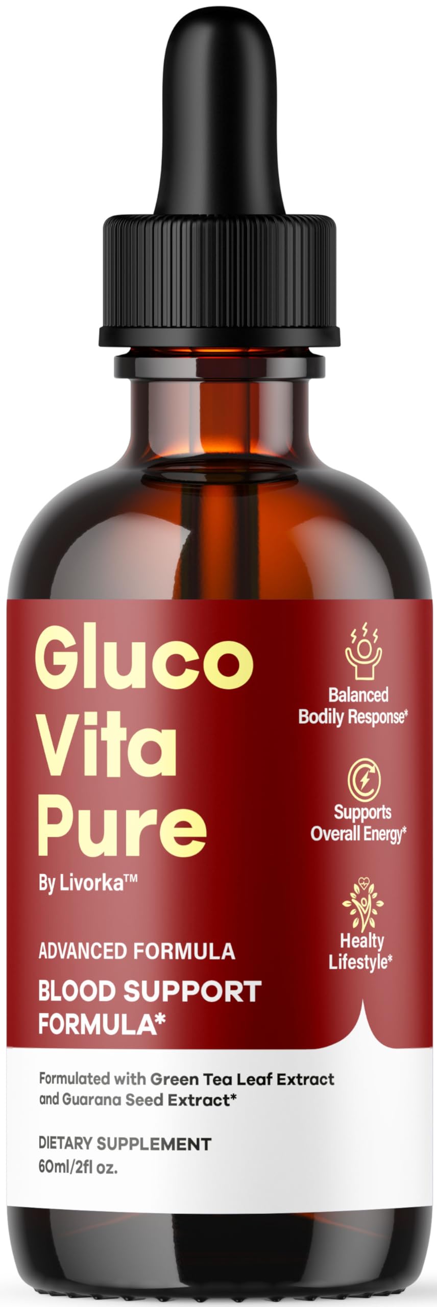 Glucovita Pure Drops – All Natural Gluco Vita Liquid Support (1 Month)