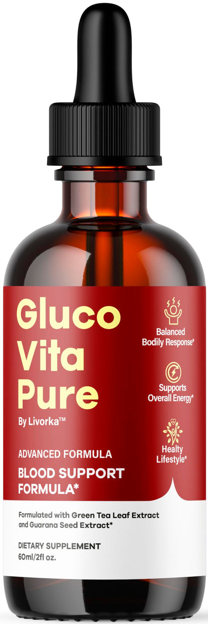Glucovita Pure Drops – All Natural Gluco Vita Liquid Support (1 Month)