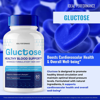 Gluctose Pills – Advanced Blood Support Formula (3 Pack) | Gluc Tose Blood Capsules