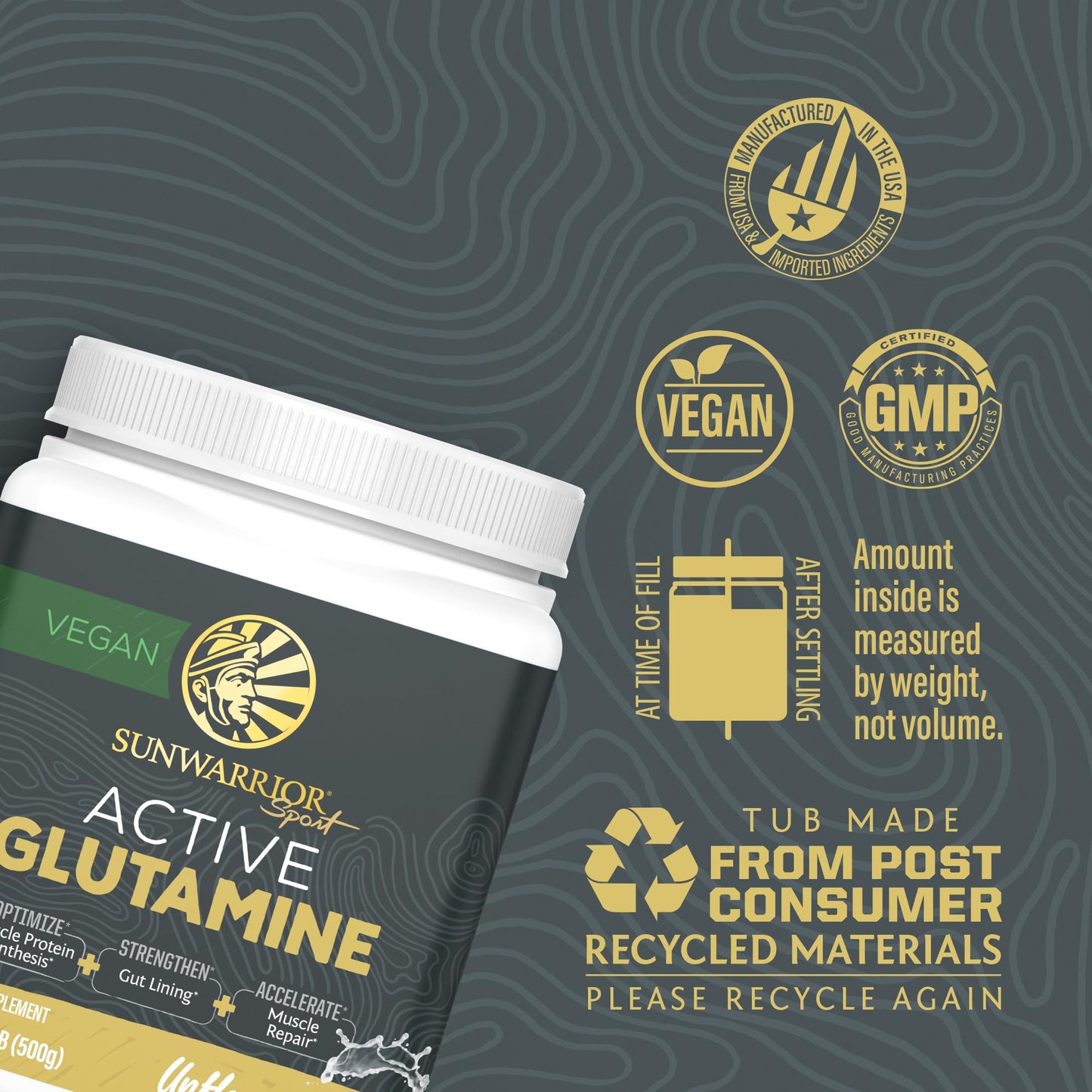 L-Glutamine Powder - Muscle Recovery & Gut Health Support | 100 Servings Unflavored