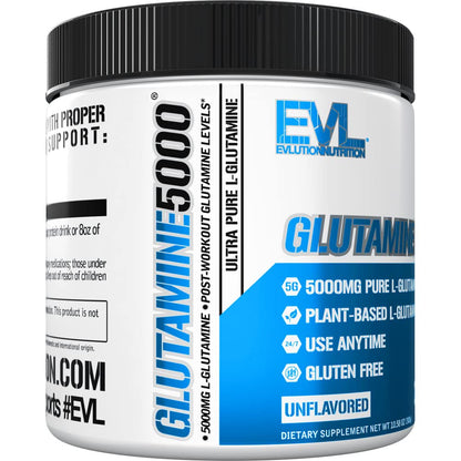 Pure Vegan L-Glutamine Powder 5g Unflavored | EVLUTION Nutrition
