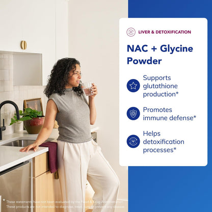 NAC + Glycine Powder for Immune Support | Pure Encapsulations - Gluten Free & Non-GMO 5.6 oz