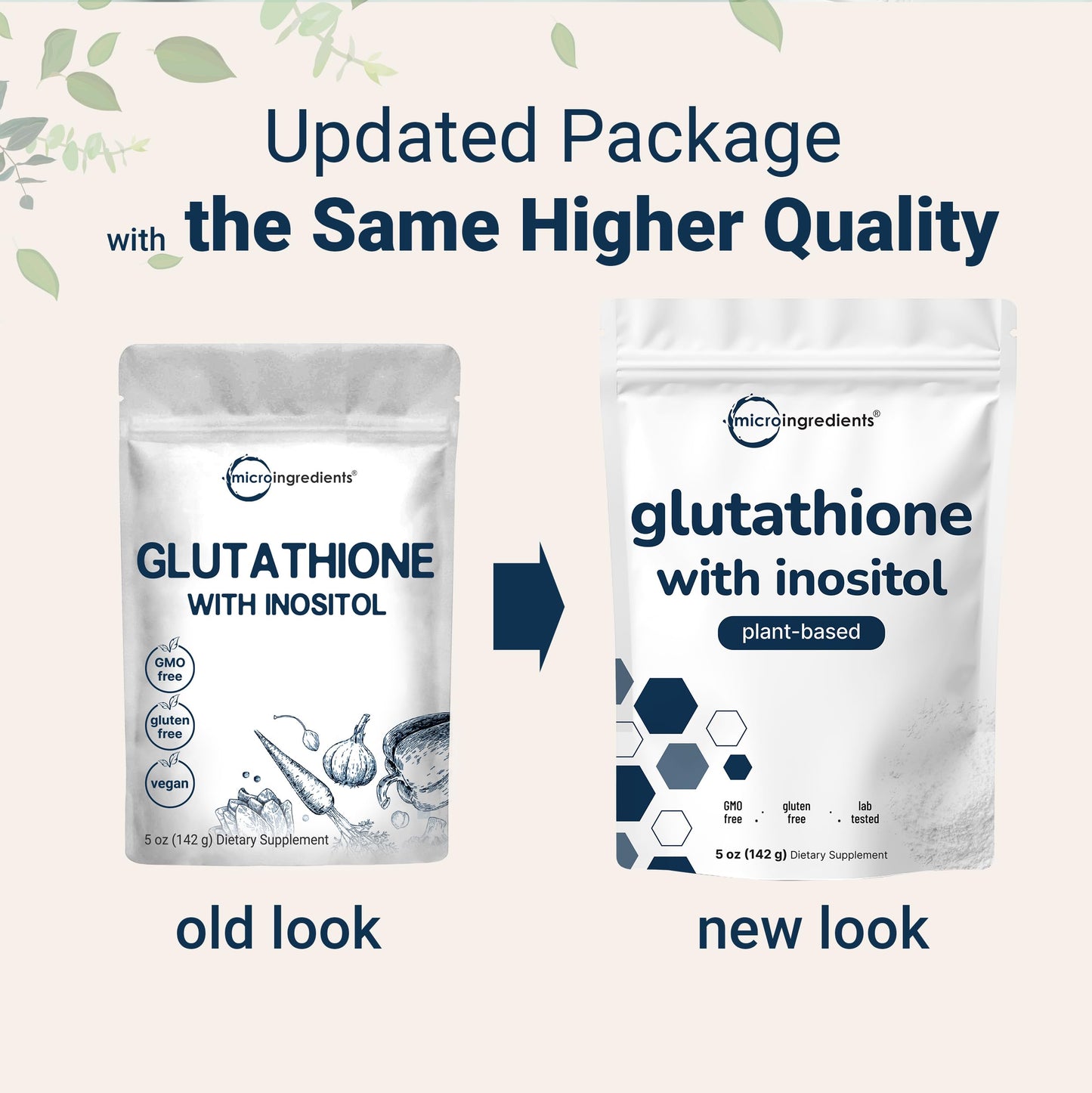 Glutathione Supplement - Reduced Glutathione with Inositol, 5 oz, Vegan