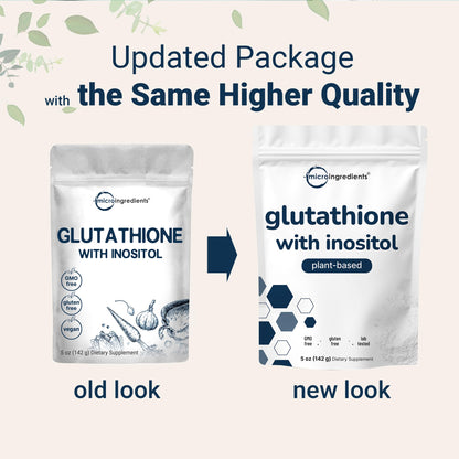 Glutathione Supplement - Reduced Glutathione with Inositol, 5 oz, Vegan
