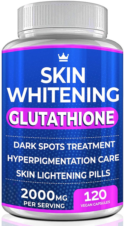 Glutathione Whitening Pills – 120 Capsules (2000mg) | Skin Lightening & Anti-Aging