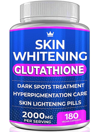 Glutathione Whitening Pills - 180 Capsules | 2000mg Glutathione