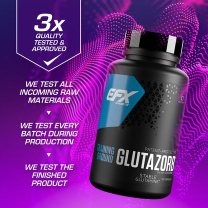 EFX Sports Training Ground Glutazorb Caps | pH-Correct Glutamine Pills | 60 Servings, 120 Capsules