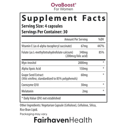 FertilAid for Women & Ovaboost Combo – Fertility Supplements (Ovulation & Egg Quality)