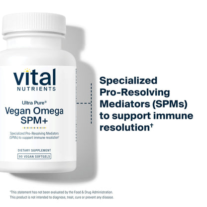 Vital Nutrients Ultra Pure® Vegan Omega SPM+ – Vegan Omega-3 with SPM, 90 Mini Softgels