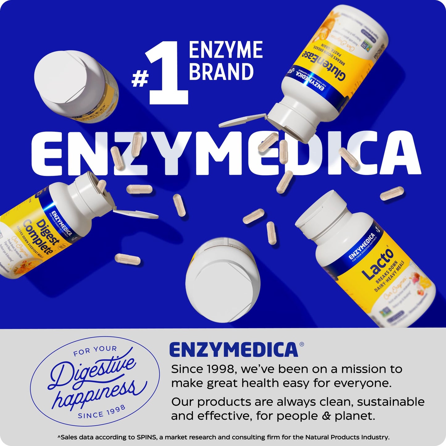 Enzymedica GlutenEase Extra Strength – Gluten & Casein Digestive Enzymes (30 Capsules)