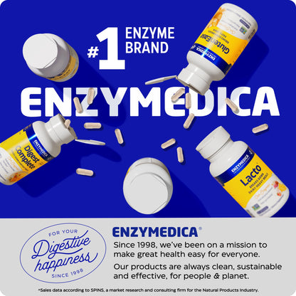 Enzymedica GlutenEase Extra Strength – Gluten & Casein Digestive Enzymes (30 Capsules)