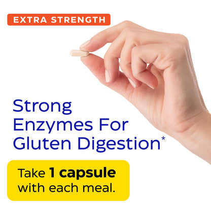 Enzymedica GlutenEase Extra Strength – Gluten & Casein Digestive Enzymes (30 Capsules)