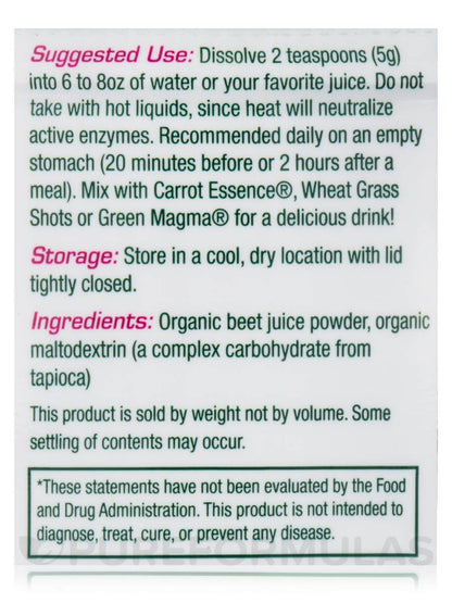 Green Foods Beet Essence, 5.3 Ounce | Organic Beetroot Dietary Supplement