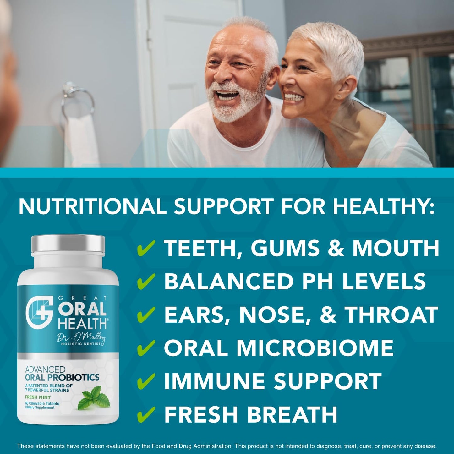 Oral Probiotics for Bad Breath – BLIS K12 & M18, 60 Mint Chewables (3pk)