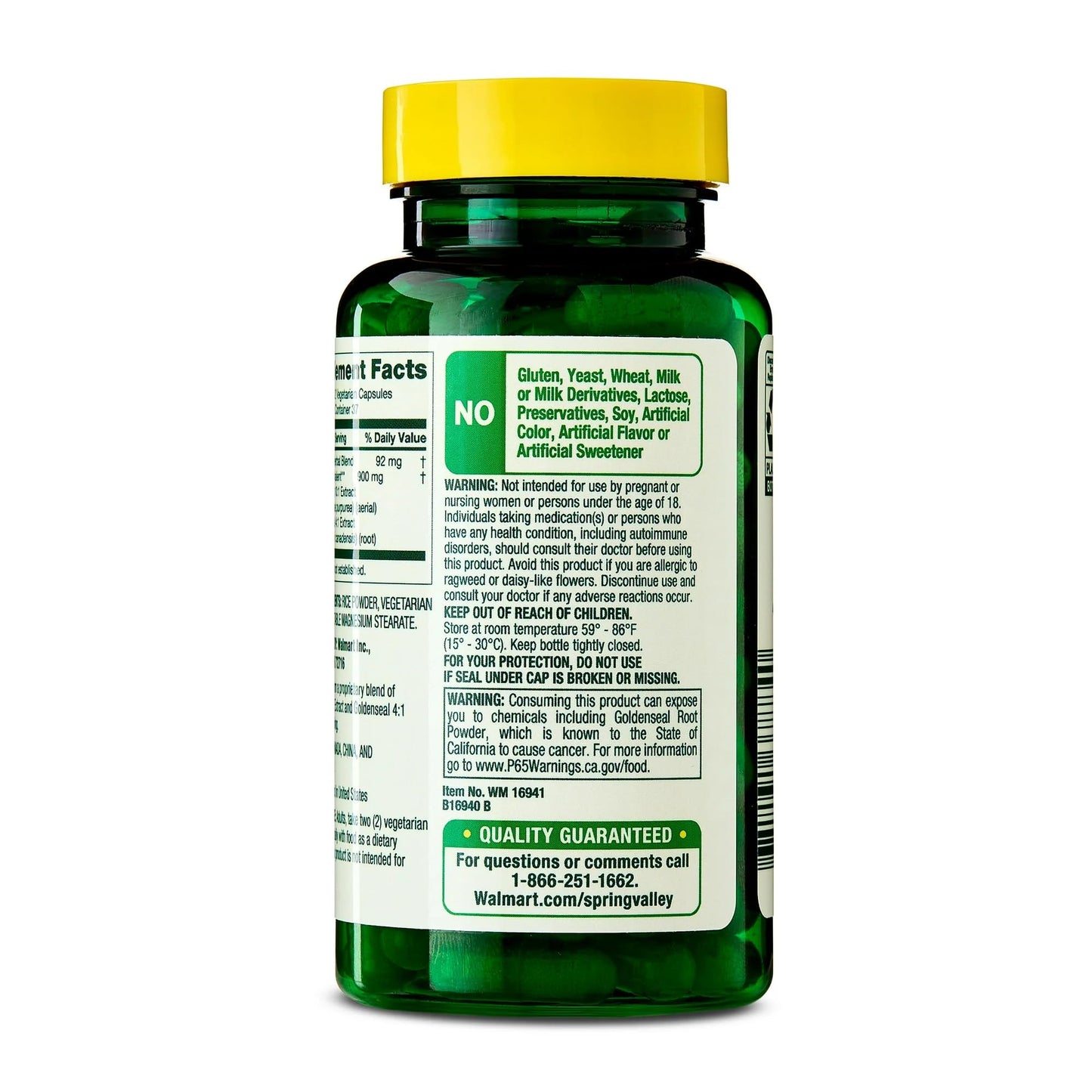 Echinacea Goldenseal Blend – 900 mg, 75 Vegetarian Capsules | Daily Wellness Supplement