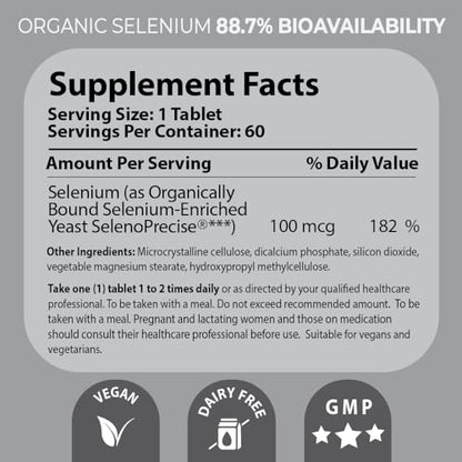Pharma Nord Selenium 100 mcg | SelenoPrecise – Thyroid Support, Immune Health & Heart Health | 150 Tablets | 88.7% Absorption