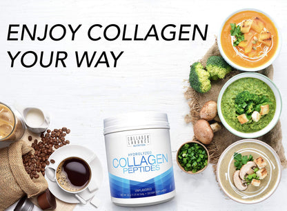 Pure Hydrolyzed Collagen Peptides (20 oz) – Unflavored, Pasture-Raised & Grass-Fed