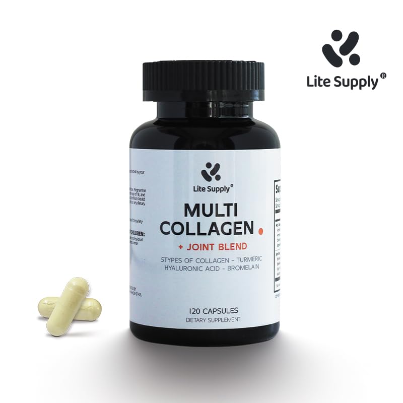 Multi Collagen Complex 120 Caps - Type I, II, III, V, X + Turmeric & Hyaluronic Acid